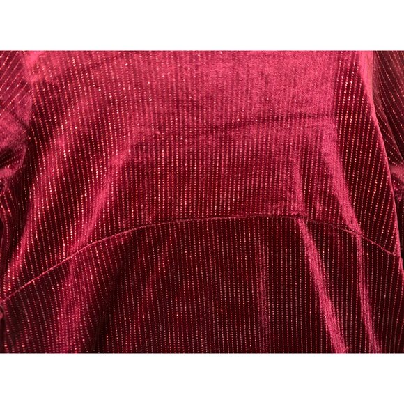 Speechless Girls Size 10 Long Sleeve Velour Sparkle Stripe Bell Sleeve Belted - Picture 6 of 6